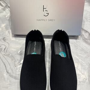 Happily Grey Slip On Shoes